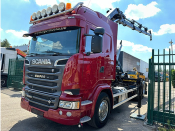 Camion ampliroll, Camion grue Scania R580 6X2 V8 HOOKLIFT + CRANE HIAB 211 E-4 HIPRO - ROTATOR - RETARDER - ALCOA ALU - RADIO - NL TRUCK: photos 3