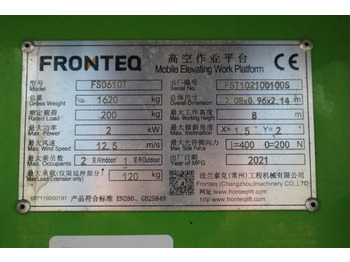 Nacelle ciseaux Fronteq FS0610T CE Declaration, 6.7m Working Heigh: photos 3