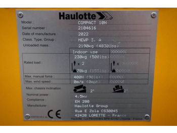 Nacelle ciseaux Haulotte Compact 10N Valid inspection, *Guarantee! Non Mark: photos 5