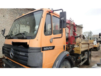 Camion benne, Camion grue Mercedes-Benz 1820: photos 2 Camion benne, Camion grue Mercedes-Benz 1820: photos 2