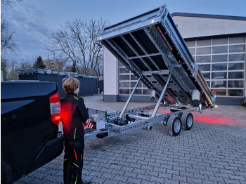 Remorque benne Brian James Trailer CarGO Tipper 400x200x30cm elektro Pendelklappe blackline LED 3500kg Tandem: photos 2
