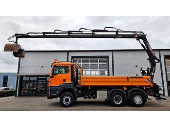 Camion benne, Camion grue MAN TGS 28.360 6x4-4 HIAB 144E-4 Kran Euro5: photos 2