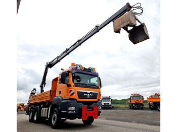 Camion benne, Camion grue MAN TGS 28.360 6x4-4 HIAB 144E-4 Kran Euro5: photos 5