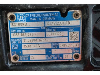 Boîte de vitesse pour Camion ZF 12AS2331DD+INT3 81 32004-6267: photos 5