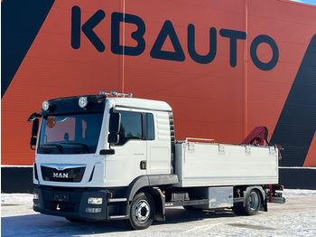 Camion plateau, Camion grue MAN TGL 8.220 4x2 HMF 340 K2 / PLATFORM L=4147 mm: photos 2