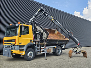 Camion, Camion grue DAF CF 75.250 4X4 / HIAB CRANE + TIPPER / MANUAL / SPRING: photos 2