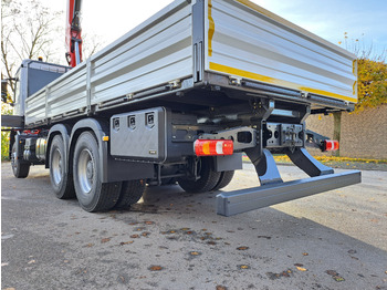 Camion plateau, Camion grue neuf MERCEDES-BENZ AROCS 3340 CRANE FASSI F245 FLATBED TWISTLOCK EURO 3: photos 4