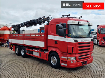 Camion grue, Camion plateau Scania R 380 LB6X2*4MNA / Retarder / HIAB / Lenkachse: photos 3