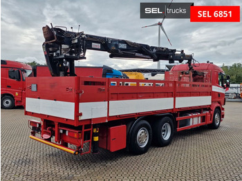 Camion grue, Camion plateau Scania R 380 LB6X2*4MNA / Retarder / HIAB / Lenkachse: photos 5