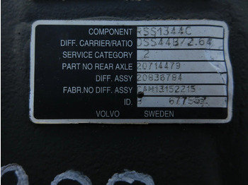 Essieu arrière pour Camion Volvo 20714479/20836784/RSS1344C RATIO 1/264 VOLVO FH EURO 6: photos 5