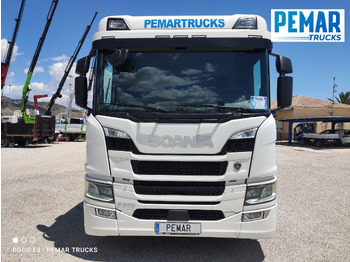 Camion plateau, Camion grue SCANIA P 370 4X2 GRUA CAJA FIJA: photos 3