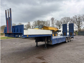 Semi-remorque surbaissé Broshuis Lowloader tieflader 3 assen leaf spring, laadklep: photos 2