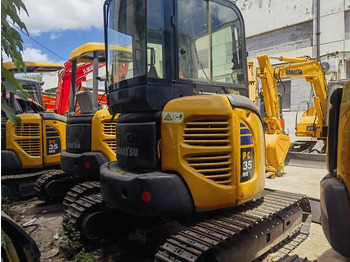 Pelle sur chenille Good condition used excavator Komatsu PC35, Komatsu PC35MR-3 excavator with dozer, mini escavadora Komatsu: photos 2