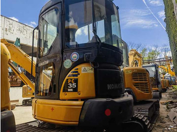 Pelle sur chenille Good condition used excavator Komatsu PC35, Komatsu PC35MR-3 excavator with dozer, mini escavadora Komatsu: photos 3