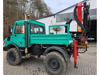 Véhicule de voirie/ Spécial Unimog U1400 Agrar bj. 2000 424 427 Mercedes-Benz  1400 1600 1200 1000 Palfinger Kran: photos 4
