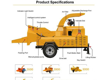 Broyeur de végétaux neuf NEW MAXUS 320 HP Chipper 8T/h like Bandit Warranty НОВИЙ Ребак MAXUS 320 К.с. 8Т/год як Bandit Гарантія NOWY Rębak MAXUS 320 KM 8T/h jak Bandit Gwarancja: photos 4