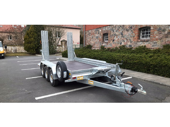 Remorque porte engin neuf PRZYCZEPA LAWETA DO MINIKOPARKI KOPARKI Z NAJAZDAMI STALOWYMI - 3 OSIE / MINI EXCAVATOR TRANSPORTER TRAILER WITH STEEL RAMPS - 3 AXLES: photos 2