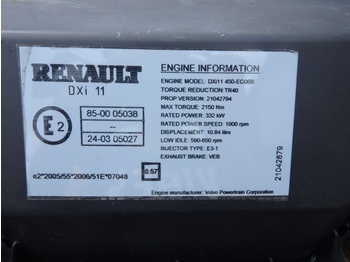Moteur pour Camion Renault DXI 11 450   Renault Premium: photos 3