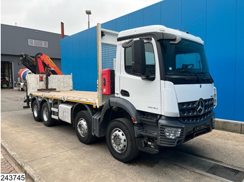 Camion plateau, Camion grue Mercedes-Benz Arocs 3240 8X4, EURO 6, Steel suspension, Palfinger: photos 3