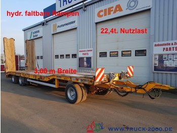 Remorque porte-engin surbaissée pour transport de équipements lourds Goldhofer TU 3-24/80 3 Achser hydr. Rampen 22.4t. Nutzlast