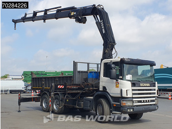 Camion benne, Camion grue Scania P94 6X4 Hiab 330-4 Kran Crane 9m3 tipper Manual Steelsuspension Euro 3: photos 3