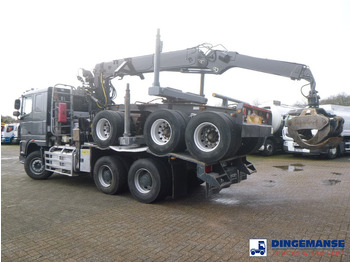 Camion grumier, Camion grue DAF XF 105.510 6x4 + Loglift F281S83 crane / timber truck + dolly: photos 5