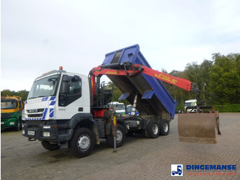 Camion grue Iveco AD340T36 8x4 RHD tipper + Palfinger E120 plus + grapple: photos 5