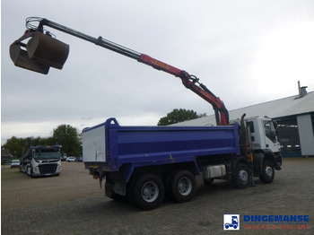 Camion grue Iveco AD340T36 8x4 RHD tipper + Palfinger E120 plus + grapple: photos 4