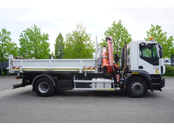 Camion benne, Camion grue IVECO STRALIS 330 E6 / FASSI 195A 8.5 T / 3-side tipper: photos 5