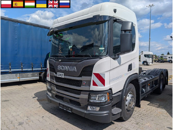 SCANIA P 340 B6x2*4NA / chassis frame / steering axle / CNG / large cab / 8 units en leasing occasion SCANIA P 340 B6x2*4NA / chassis frame / steering axle / CNG / large cab / 8 units: photos 1