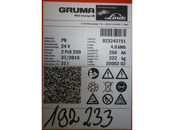 Accumulateur GRUMA 24 Volt 2 PzS 250 Ah: photos 5