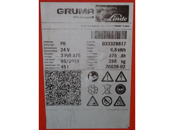 Accumulateur GRUMA 24 Volt 3 PzS 375 Ah: photos 5