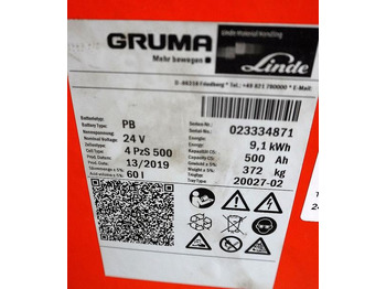 Accumulateur GRUMA 24 Volt 4 PzS 500 Ah: photos 5