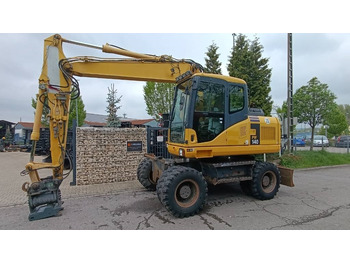 Pelle sur pneus Komatsu PW 140 Mobilbagger Powertilt Schnellwechsler MS 10: photos 2 Pelle sur pneus Komatsu PW 140 Mobilbagger Powertilt Schnellwechsler MS 10: photos 2