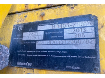 Tombereau rigide Komatsu HD405-7: photos 3