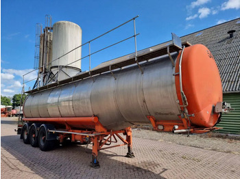 Semi-remorque citerne Burg Chemical - INOX - RVS - 31 m3 - 3 Comp.: photos 4