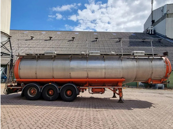 Semi-remorque citerne Burg Chemical - INOX - RVS - 31 m3 - 3 Comp.: photos 5