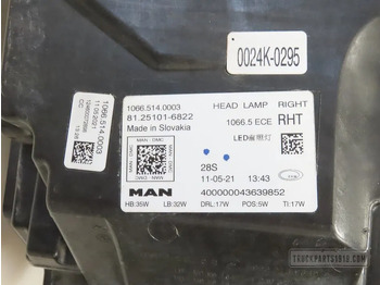Feu avant pour Camion MAN 81.25101-6822 Koplamp LED Re.: photos 3