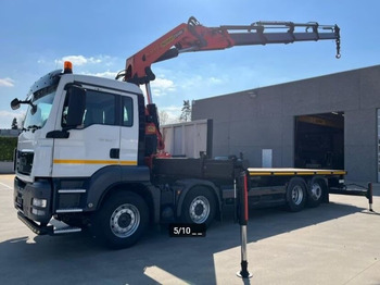 Camion plateau, Camion grue MAN TGS 32.360 Crane truck PALFINGER PK45002