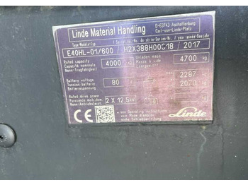 Chariot élévateur électrique Linde E40HL-01/600: photos 4