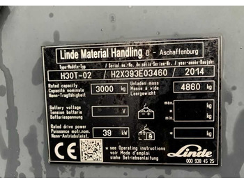 Chariot élévateur à gaz LINDE H30