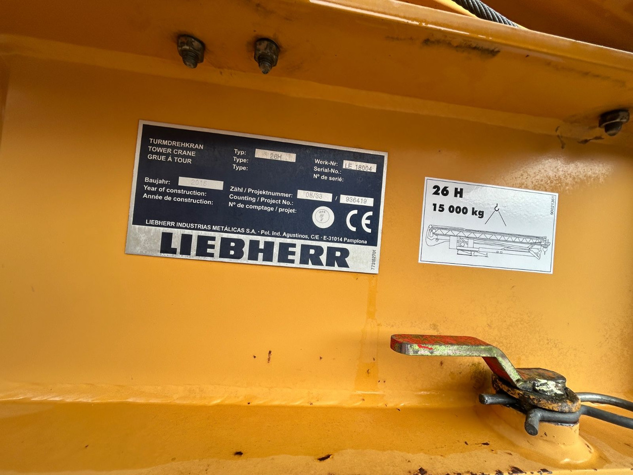 Liebherr Schnellbaukran 26 H Bj.: 2015 - Grue à tour: photos 5 Liebherr Schnellbaukran 26 H Bj.: 2015 - Grue à tour: photos 5