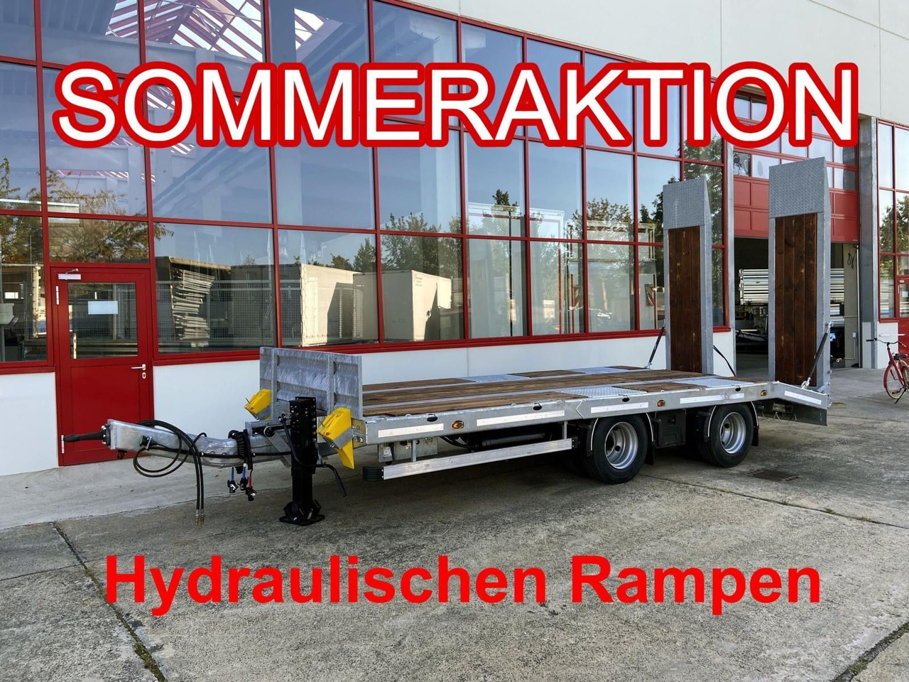 Möslein 21 t Tandemtieflader, hydr. Rampen, NEU - Remorque porte-engin surbaissée: photos 1 Möslein 21 t Tandemtieflader, hydr. Rampen, NEU - Remorque porte-engin surbaissée: photos 1
