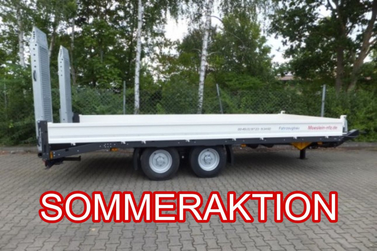 Remorque porte-engin surbaissée Möslein  Neuer 13 t GG Tandemtieflader mit Breiten Rampe
