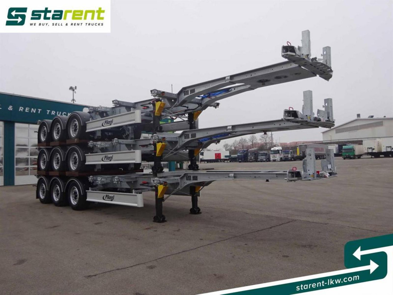 Fliegl Containerchassis ADR, 1x20 / 2x20 / 1x30 / 1x40 - Semi-remorque porte-conteneur/ Caisse mobile: photos 3 Fliegl Containerchassis ADR, 1x20 / 2x20 / 1x30 / 1x40 - Semi-remorque porte-conteneur/ Caisse mobile: photos 3
