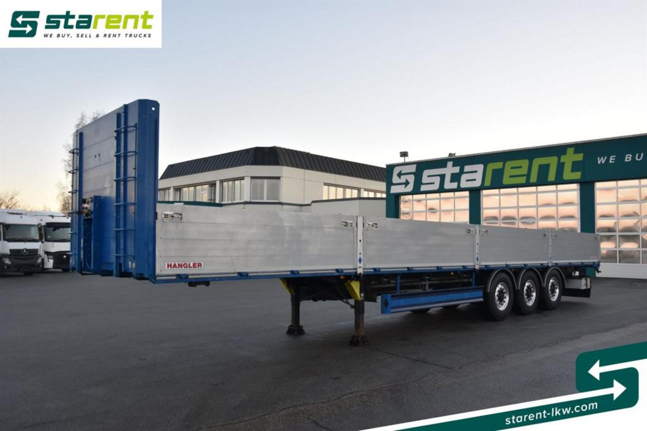 Hangler Baustofftrailer Rungentaschen 80cm Bordwände - Semi-remorque plateau: photos 1 Hangler Baustofftrailer Rungentaschen 80cm Bordwände - Semi-remorque plateau: photos 1