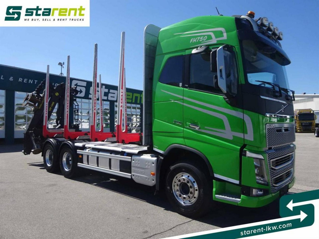 Volvo FH16 750 6x4 Holzaufbau mit Kran (Tajfun LIV120Z) - Camion grumier: photos 3 Volvo FH16 750 6x4 Holzaufbau mit Kran (Tajfun LIV120Z) - Camion grumier: photos 3