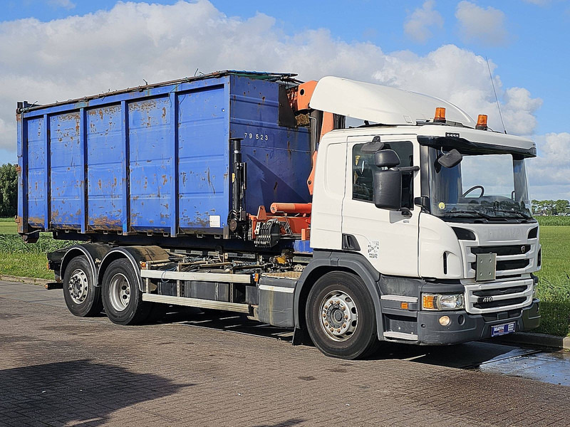 Scania P410 HOOK + BOX + CRANE - Camion ampliroll, Camion grue: photos 5 Scania P410 HOOK + BOX + CRANE - Camion ampliroll, Camion grue: photos 5