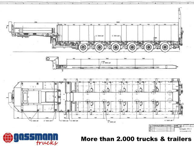 Goldhofer STZ-L 6-67/80 A, 6 Achsen, 86.000kg Ges.-Gew. - Semi-remorque surbaissé: photos 4 Goldhofer STZ-L 6-67/80 A, 6 Achsen, 86.000kg Ges.-Gew. - Semi-remorque surbaissé: photos 4