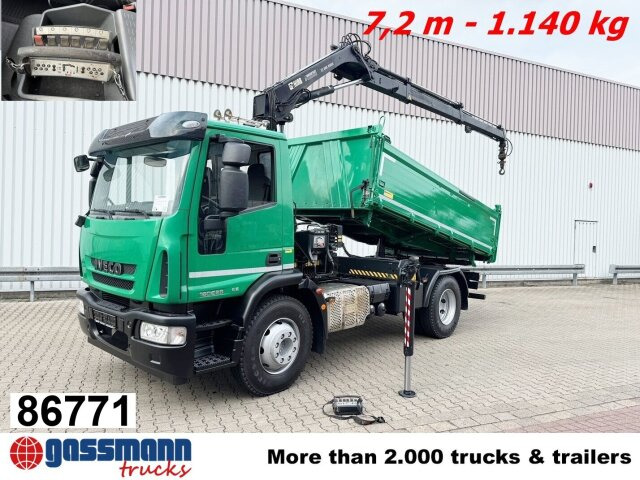 Iveco EuroCargo ML160E28 4x2 mit Kran Hiab XS 088 ES-2 - Camion benne, Camion grue: photos 1 Iveco EuroCargo ML160E28 4x2 mit Kran Hiab XS 088 ES-2 - Camion benne, Camion grue: photos 1